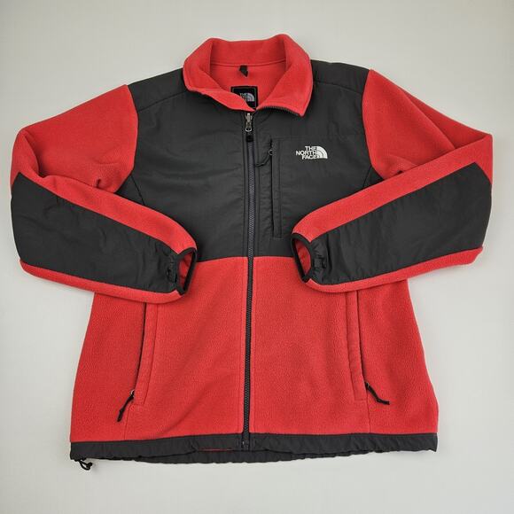 The North Face Denali Fleece Jacket Women L Full Zip Pink Gray Polartec Gorpcore - Picture 1 of 9